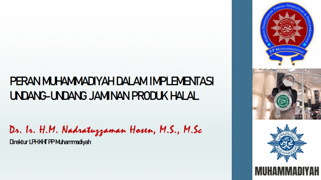 Peran Muhammadiyah dalam Implementasi UU Jaminan Produk Halal